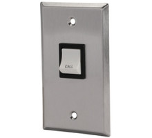 QUAM-NICHOLS COMPANY  CIB3                 Call-In Switch with Momentary, Normally Open, Rocker Actuator, Single-Gang, Stainless Steel Faceplate