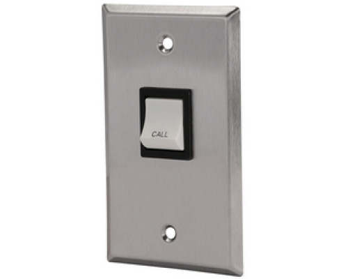 QUAM-NICHOLS COMPANY  CIB3                 Call-In Switch with Momentary, Normally Open, Rocker Actuator, Single-Gang, Stainless Steel Faceplate