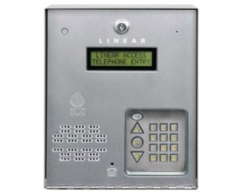 LINEAR CORPORATION  ACP00937  AE-100                 Access Control Telephone Entry System, 16 Volt AC, 10/7 Ampere at 30 Volt AC/DC Relay, 125-Directory, LCD Technology 2 Line, 16 Character Display, Built-In Microphone/Speaker