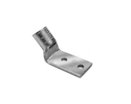 BURNDY  YA6CL2TC1445  50236N                 Copper Lug, Standard Barrel, 1/4 Inch Stud, 6 AWG Stranded, Electro-Tin Plated, Blue, 2 Hole With Inspection Window, 600 Volt - 35 Kilo-Volt