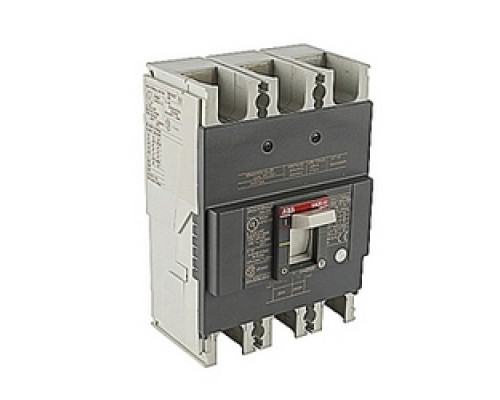 ABB  A2N250TW   3 pole, 250 amps rated at 240V AC and 250V DC, fixed trip point molded case circuit breaker, with a thermal magnetic trip device and 25kA at 240V AC/DC interrupt current rating