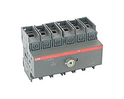 ABB  OT100F6   6 pole, 100 amps rated at 600 V AC, UL 98, open non-fusible disconnect switch