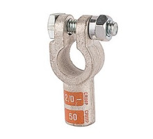 THOMAS & BETTS  BAC20SPBT                 Heavy Duty Battery Connector, Copper Tin-plated Straight For Positive Post Using 2/0 Gauge Battery Cable, Die Color Code Orange