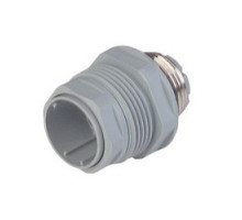 HIRSCHMANN 931773001  N6R AM 5; Panel-mounted connector with metal screw-in insert in the casing metal segment , 6 contacts + PE, male, PG13.5, DIN 43651, 10A 250V AC/DC, grey housing, unassembled