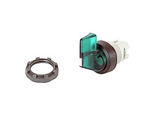ABB  M2SS4-11G   Modular 2 position selector switch with green illuminated actuator and 22mm mounting, actuator position is maintained at B and C