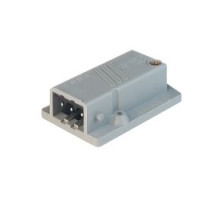 HIRSCHMANN  932514106   STASAP 3 N grey; Surface mounted connector, 3 contacts + PE, male, 16A 400 V AC, 10A 250V DC
