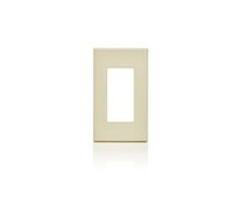 LEVITON  80301-ST                 1-gang Decora Plus Wallplate Screwless Snap-on Mount, Light Almond