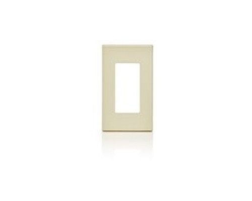 LEVITON  80301-ST                 1-gang Decora Plus Wallplate Screwless Snap-on Mount, Light Almond