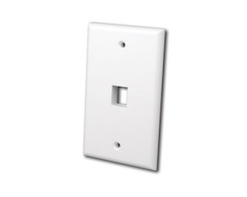 VANCO  820101                 Multi-Media Keystone Wall Plates, 1 Port & White