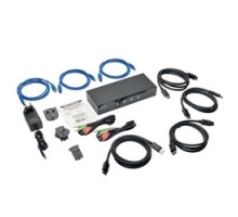 TRIPP LITE  B004-DPUA4-K   4-Port DisplayPort KVM Switch w/Audio, Cables and USB 3.0 SuperSpeed Hub