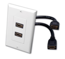VANCO  120932                 Dual HDMI Pigtail Decor Wall Plate