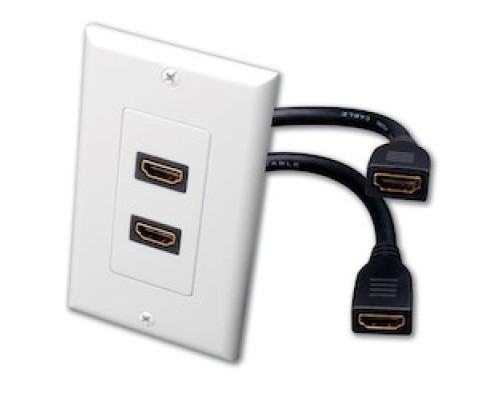 VANCO  120932                 Dual HDMI Pigtail Decor Wall Plate