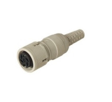 HIRSCHMANN  930960517   MAK 5100 grey; Socket with locking screw solder joint, 5 contacts, female, 4A 34V AC/DC