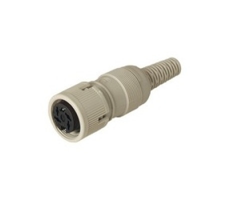 HIRSCHMANN  930960517   MAK 5100 grey; Socket with locking screw solder joint, 5 contacts, female, 4A 34V AC/DC