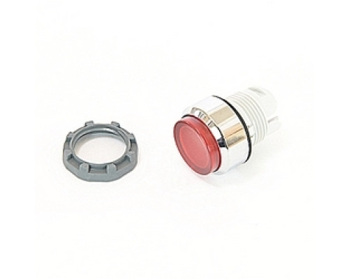 ABB  MP3-31R   22mm Modular - Illum Pushbutton MOM, Extended, Chrome Bezel Red