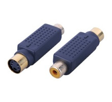 VANCO  120075                 S-Video Mini Din 4 Pin Female Jack to RCA Female Jack