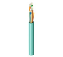 BELDEN  FI4B004PBA   4-F FX INDOOR BREAKOUT CABLE, OM4 OFNP 2.0MM AQUA JACKET