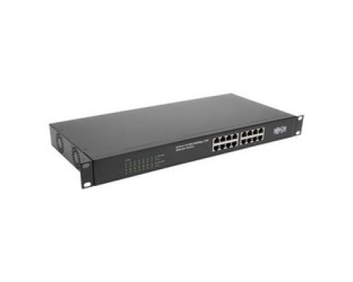 TRIPP LITE  NG16POE   16-Port 10/100/1000 Mbps 1U Rack-Mount/Desktop Gigabit Ethernet Unmanaged Switch with PoE+, 260W, Metal Housing