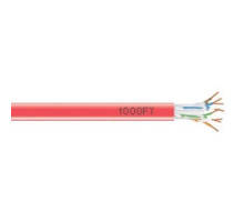 BLACK BOX NETWORK SERVICES EYN868A-PB-1000  CAT6 550-MHz Solid Ethernet Bulk Cable - Unshielded UTP , CMR PVC, Red, 1000-ft. 304.8-m Pull-Box