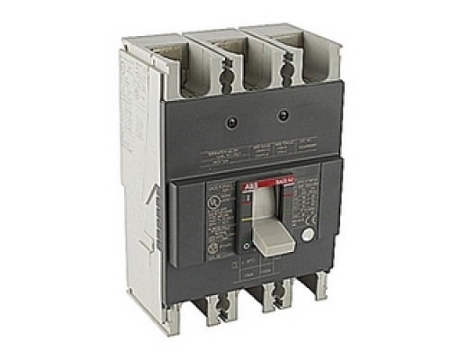 ABB  A2N150TW   3 pole, 150 amps rated at 240V AC and 250V DC, fixed trip point molded case circuit breaker, with a thermal magnetic trip device and 25kA at 240V AC/DC interrupt current rating