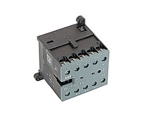ABB  BC7-30-10-04   3 pole, plus 1 NO auxiliary contact, 16 amp, non-reversing miniature contactor, 110-125 V DC coil and screw terminals