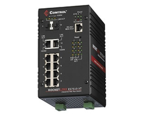 PEPPERL+FUCHS COMTROL INC  32046-3   Managed Power over Ethernet Industrial switch, eight PoE Plus ports and two Gigabit ports, IEEE 802.3af and IEEE 802.3at compliant, extended operating temperature range.