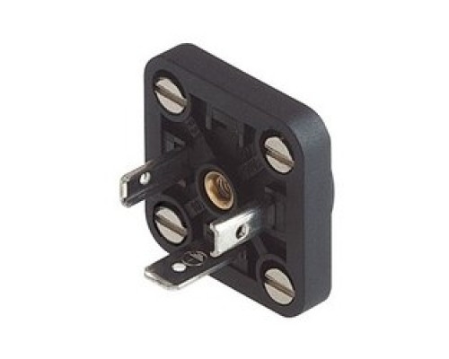 HIRSCHMANN  932886100   GSE 2000 N4 black; Appliance connector for installation in sheet metal, rotating round collar, retaining nut and 4 screws M 3 x 6, 2 contacts + PE, DIN EN 175 301-803-A