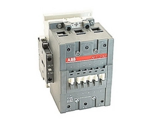 ABB  AF110-30-11-72   3 pole, 150 amp, non-reversing across the line contactor with 20-60V DC coil with 1 NO and 1 NC auxiliary contacts