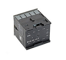 ABB  BC6-30-10-P01   3 pole, plus 1 NO auxiliary contact, 12 amp, non-reversing miniature contactor, 24V DC coil and pinted circuit board mounting and terminals