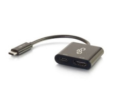 C2G CG29531 CG29531         USB-C To HDMI R Audio/Video Adapter Converter With Power Delivery - Black
