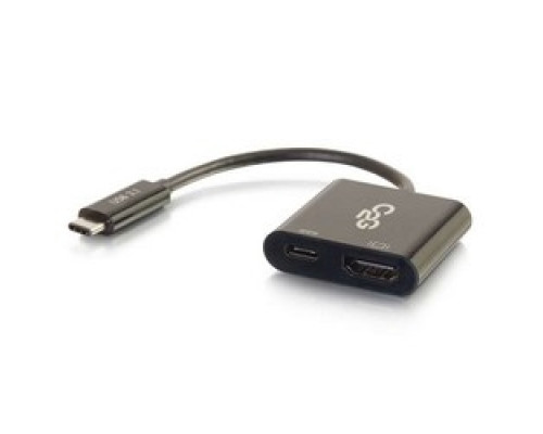 C2G CG29531 CG29531         USB-C To HDMI R Audio/Video Adapter Converter With Power Delivery - Black