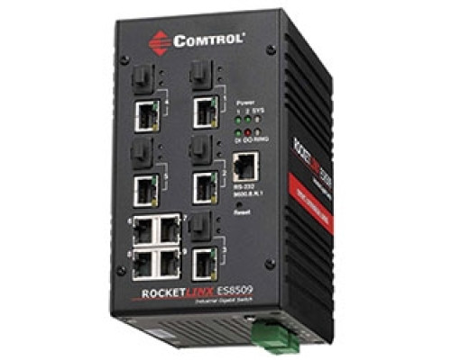 PEPPERL+FUCHS COMTROL INC  32065-4   Managed industrial Ethernet switch, nine Gigabit ports and five Gigabit combo ports, aluminum IP31 housing and NEMA TS2 certified
