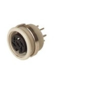 HIRSCHMANN  932202517   MAB 6100 V grey; Panel-mounted Socket with locking screw for PCB mounting, solder joint, not shielded, 8 contacts, female, DIN 45 329, 4A 34V AC/DC