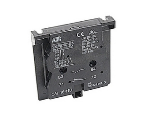 ABB  CAL16-11D   2 pole auxiliary contacts with 1 NO and 1NC contact for EK contactors