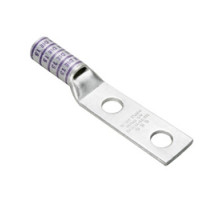 BURNDY  YAZ6C2TC14  25018480                 Copper Compression Lug, 2 Hole with Inspection Window, 6 AWG, 1/4