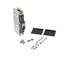 ABB  A1N040TW-1   1 pole, 40 amps rated at 240V AC and 125V DC, fixed trip point molded case circuit breaker, with a thermal magnetic trip device and 14kA at 240V AC and 10kA at 125V DC interrupt current rating