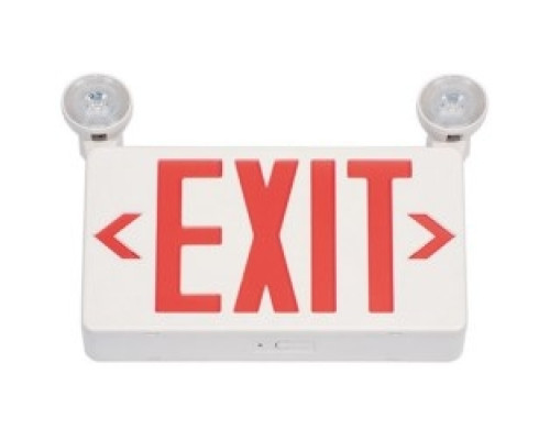 SIGNIFY NORTH AMERICAN CORP  PVLLCR2R   LED Exit Sign Combo Unit, Low Profile, 120/277 Volt AC at 60 Hertz, 3 Watt, 11-13/16
