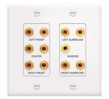 ON-Q/LEGRAND  F9004WH                 5.1 Home Theater Outlet Strap, Pre-Configured, Decorator, 2-Gang, 11-Port, ABS Plastic, White