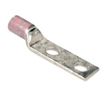 THOMAS & BETTS  54283BE0828LP                 Copper Two-Hole Lug, Standard Barrel, Blind End, Max 35kV, Wire Size 400 kcmil, 1/2 in Bolt Size, 1-3/4 in Hole Spacing, Lead Plated, Die Code 76, Blue