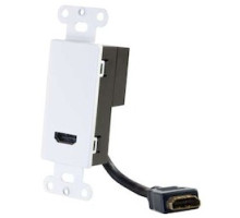 C2G  CG41043  CG41043                 HDMI Wallplate Insert, Pass-Through, HDMI Female to HDMI Female, White