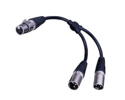 VANCO  281322                 XLR Female Plug to 2-Male XLR Jacks 