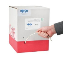 TRIPP LITE  N224-01K-WH   Cat6 Gigabit Bulk Solid-Core Plenum-Rated CMP Cable, White, 1000 ft.