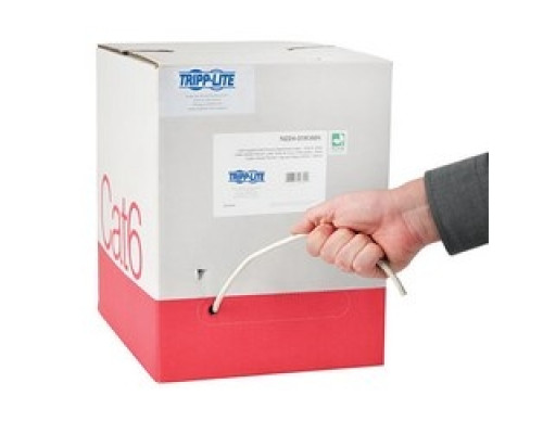 TRIPP LITE  N224-01K-WH   Cat6 Gigabit Bulk Solid-Core Plenum-Rated CMP Cable, White, 1000 ft.