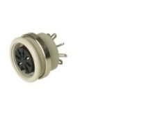 HIRSCHMANN  931351517   MAB 7100 S grey; Panel-mounted Socket with locking screw, solder joint, not shielded, 7 contacts, female, DIN 45 329, 4A 34V AC/DC
