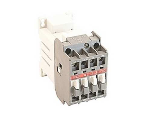 ABB  AL12-30-10-81   3 pole, 27 amp, non-reversing across the line contactor with 24V DC coil and 1 NO auxiliary contact