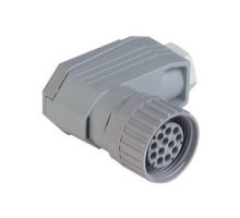 HIRSCHMANN  932632106   N11R FF; Angled Cable Socket, strain relief by means of a clamping cage, 11 contacts + PE, PG11, grey housing