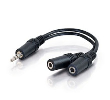 C2G CG40426 40426         3.5MM Male To 2 3.5MM Female Y Cable