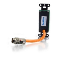 C2G  60087  CG60087                 Multi-Format Wallplate, VGA Female to RapidRun 15-Pin Male, Black