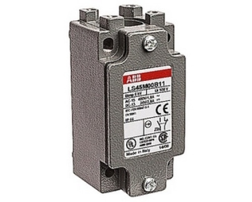 ABB  LS45M00B11   40mm metal limit switch body component with a 1 NO 1 NC contact block for rectilinear or angular motion heads
