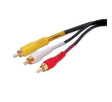 VANCO  DKE3FT                 Triple RCA Composite Audio/Video Cables, Length: 3 ft.